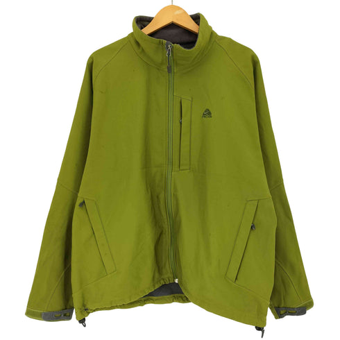 ナイキエーシージー NIKE ACG 00s Soft Shell Jacket 裏地ボア ロゴ刺繍 ソフトシェル ジャケット 裾ドローコード メンズ import:XL