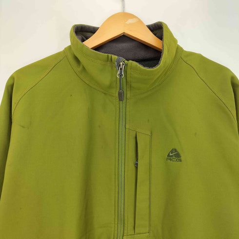 ナイキエーシージー NIKE ACG 00s Soft Shell Jacket 裏地ボア ロゴ刺繍 ソフトシェル ジャケット 裾ドローコード メンズ import:XL