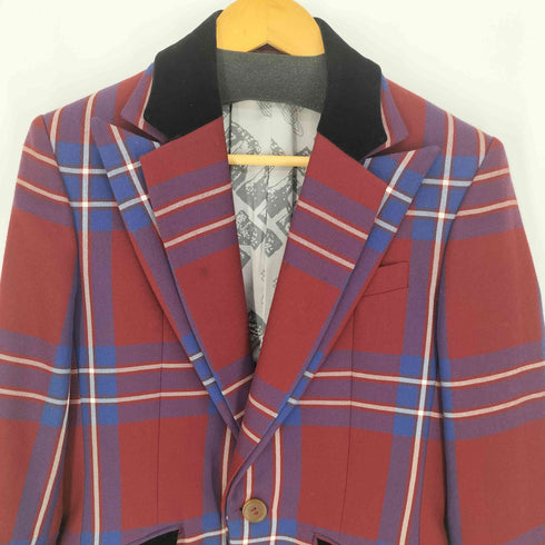 ヴィヴィアンウエストウッドマン Vivienne Westwood MAN 21AW タータンチェック ダブル ピークドラペルジャケット メンズ 44