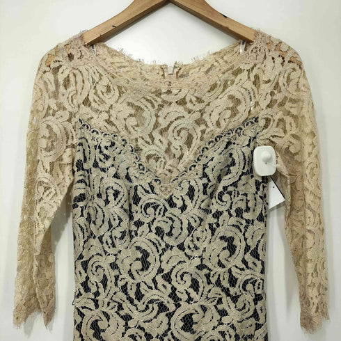タダシショウジ TADASHI SHOJI フラワーパターン ジャガード レース ワンピース ドレス レディース JPN:2