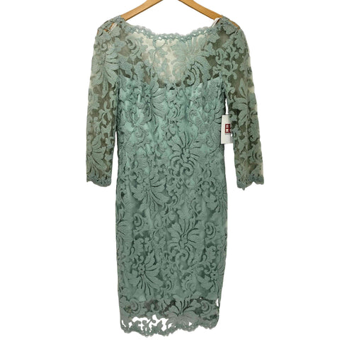 タダシショウジ TADASHI SHOJI フラワーパターン ジャガード レース ワンピース ドレス レディース JPN:4