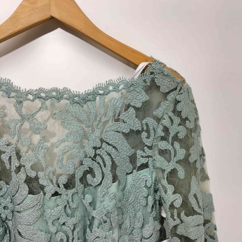 タダシショウジ TADASHI SHOJI フラワーパターン ジャガード レース ワンピース ドレス レディース JPN:4