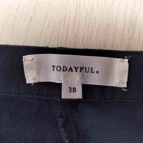 トゥデイフル TODAYFUL リネン混ワイドスラックス レディース JPN:38