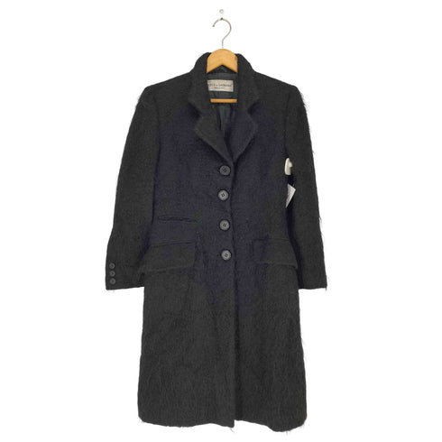 ドルチェアンドガッバーナ DOLCE&GABBANA made in italy ウールシャギーロングコート レディース EUR:40