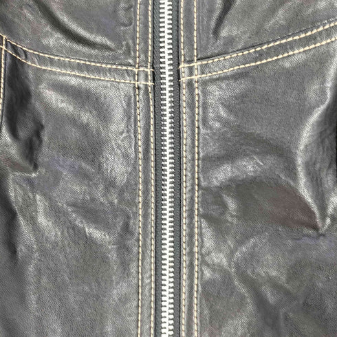 BUSHWICK LAUNDRY ジップアップフェイクレザージャケット レディース JPN:S
