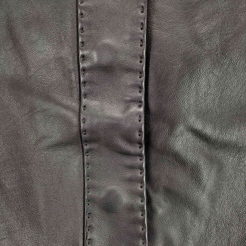 lamb leather イタリア製 ノーカラージャケット レディース JPN:M