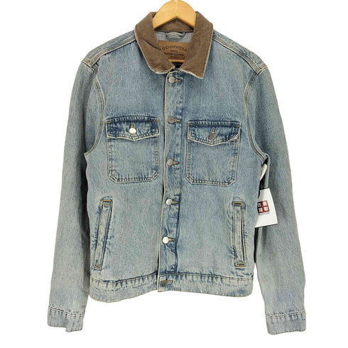 マンゴー MNG DENIMWEAR 襟コーデュロイ デニムトラッカージャケット メンズ JPN:S