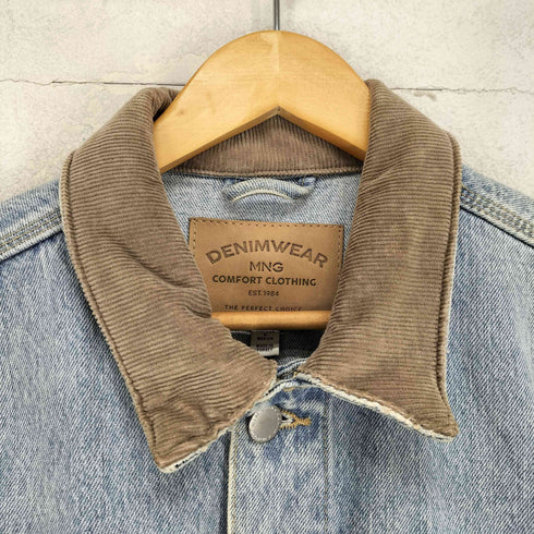 マンゴー MNG DENIMWEAR 襟コーデュロイ デニムトラッカージャケット メンズ JPN:S