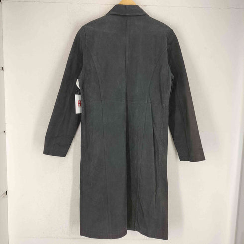 pig leather 豚革 比翼ステンカラーコート レディース JPN:11号