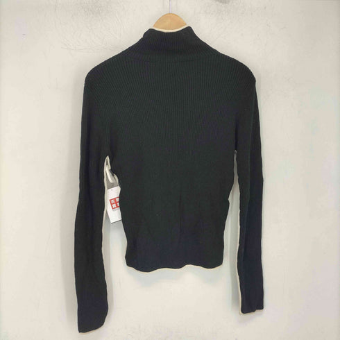マウジー moussy BI COLOR ZIP UP RIB ニット レディース FREE