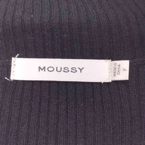 マウジー moussy BI COLOR ZIP UP RIB ニット レディース FREE