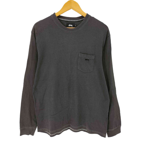 ステューシー Stussy Over Dyed Pocket 後染め ロングスリーブカットソー メンズ M