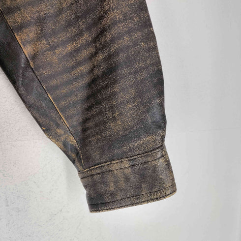 フルギ PELLE DONNA lamb leather 山羊革 比翼ジップレザージャケット レディース EUR:42