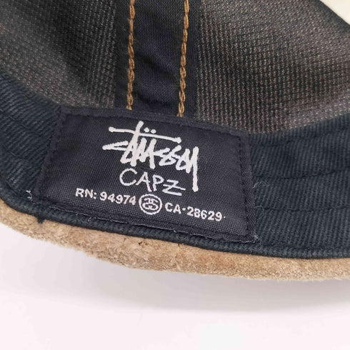 ステューシー Stussy CAPZ ロゴ 刺繍 スウェード 6パネル キャップ メンズ