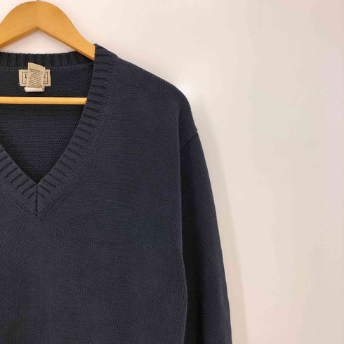 エルエルビーン L.L.Bean 00s Vネック コットン ニット メンズ import:L