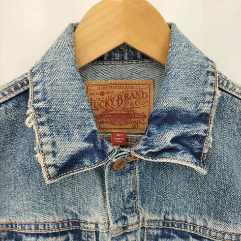 ラッキーブランド LUCKY BRAND フェード加工 クロップドデニムジャケット レディース XS