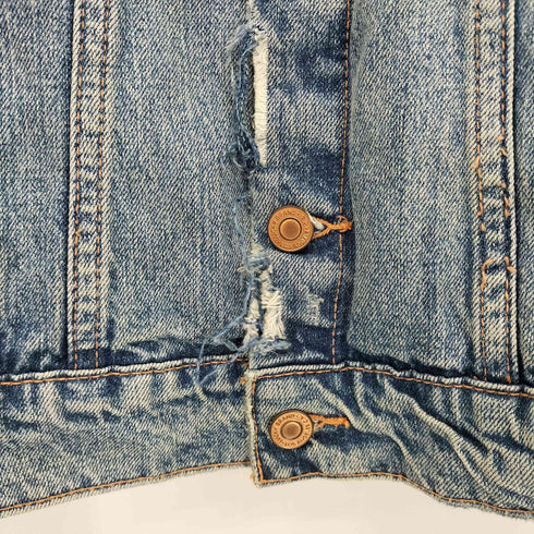 ラッキーブランド LUCKY BRAND フェード加工 クロップドデニムジャケット レディース XS