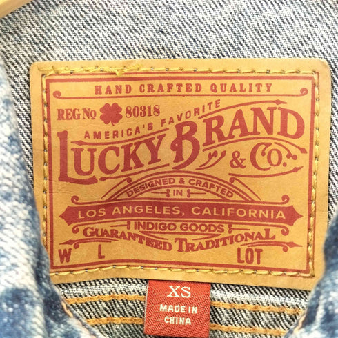 ラッキーブランド LUCKY BRAND フェード加工 クロップドデニムジャケット レディース XS