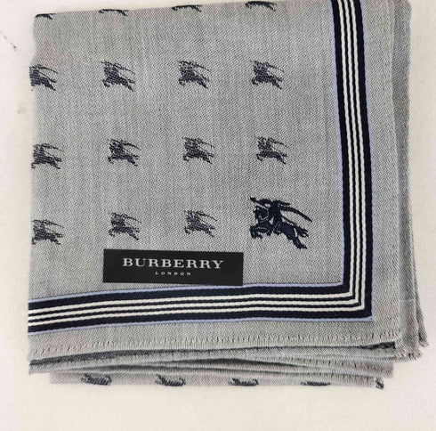 バーバリーロンドン BURBERRY LONDON 透かし ロゴ刺繍 ハンカチ メンズ