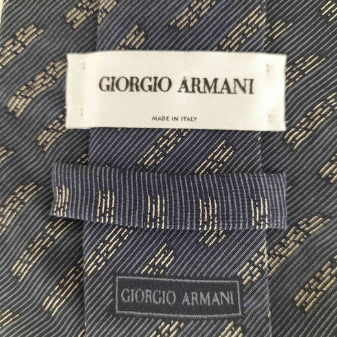 ジョルジオアルマーニ Giorgio Armani イタリア製 総柄 シルクネクタイ メンズ