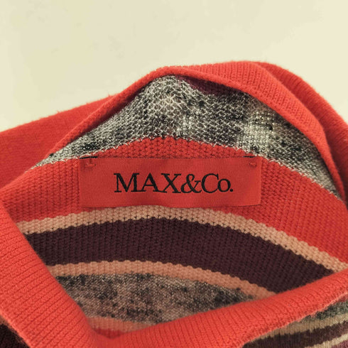 マックスアンドコー MAX&CO. ボーダー柄 モックネック ニット レディース