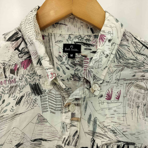 ポールスミス Paul Smith グローバルスケッチブックプリントシャツ メンズ import:M