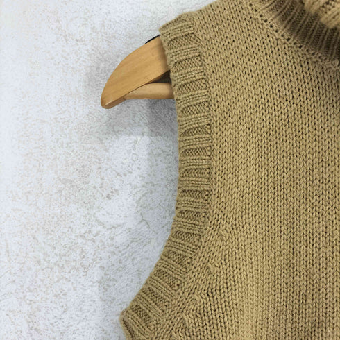 rabbit fur ラビットファー装飾 タートルネック ニットベスト レディース import:L