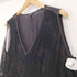 パドカレ pas de calais シワ加工 総柄 フロント シアー ノースリーブ ワンピース レディース import:M