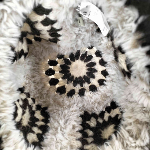 アミナ Amina faux fur グラニースクエアデザイン フェイクファー バケットハット メンズ
