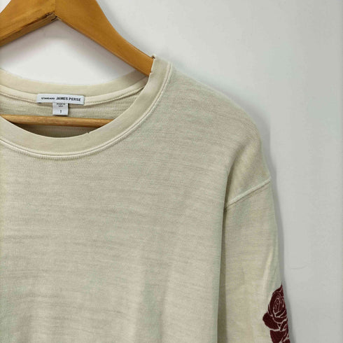 ジェームスパース JAMES PERSE 薔薇 スカル 刺繍 ダメージデザイン クルーネックカットソー レディース JPN:1