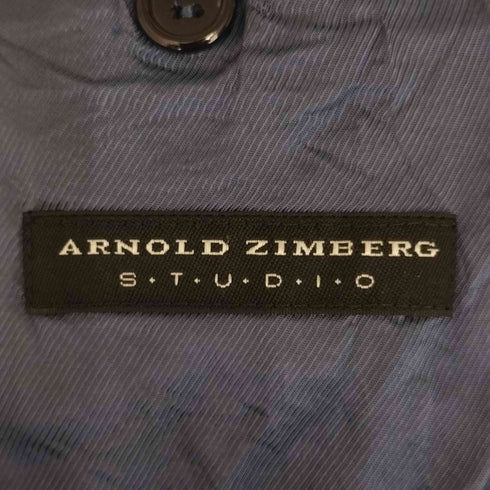 ARNOLD ZIMBERG アーノルドジンバーグ イタリア製 後染め リネン サファリジャケット メンズ EUR:52