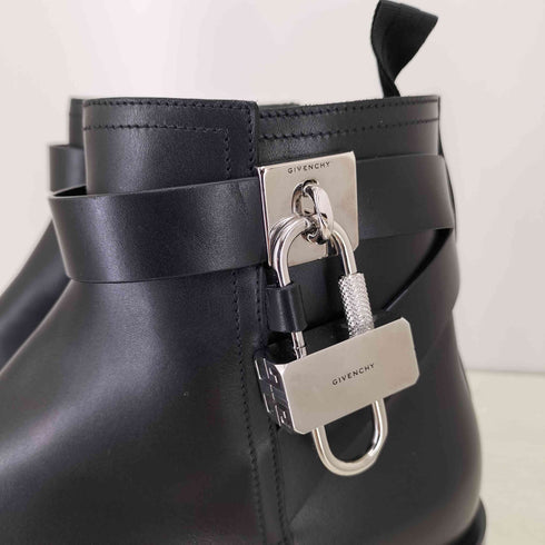 ジバンシィ GIVENCHY Padlock サイドジップ レザーアンクルブーツ ジョッパーブーツ メンズ EUR:42