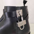 ジバンシィ GIVENCHY Padlock サイドジップ レザーアンクルブーツ ジョッパーブーツ メンズ EUR:42