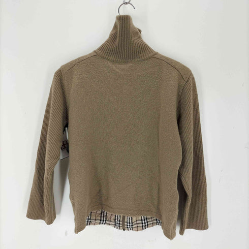 バーバリーブラックレーベル BURBERRY BLACK LABEL 裏地ノバチェック ホースロゴ刺繍ドライバーズニット メンズ JPN:2