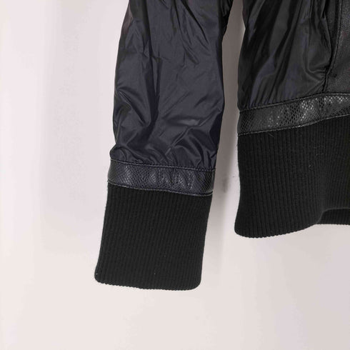 エーケイエム AKM LAMB LEATHER NYLON COMBINATION HOODED JKT Y2K メンズ JPN:M