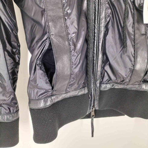 エーケイエム AKM LAMB LEATHER NYLON COMBINATION HOODED JKT Y2K メンズ JPN:M