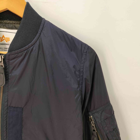 アルファインダストリーズ ALPHA INDUSTRIES MA-1 裏地迷彩 カモ ダブルジップ メンズ JPN:M