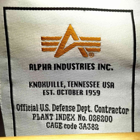 アルファインダストリーズ ALPHA INDUSTRIES MA-1 裏地迷彩 カモ ダブルジップ メンズ JPN:M