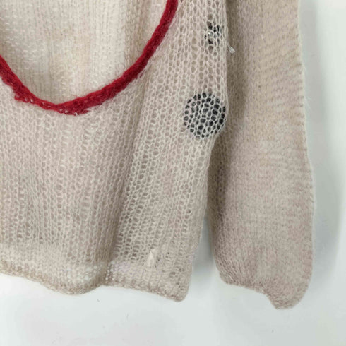 Maiami バイカラー 透かし編みニット レディース