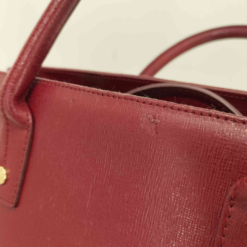 フルラ FURLA チャーム付 2way ハンドバッグ ボルドー メンズ