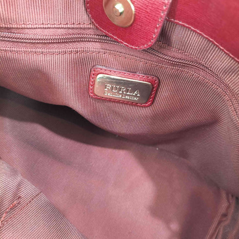 フルラ FURLA チャーム付 2way ハンドバッグ ボルドー メンズ