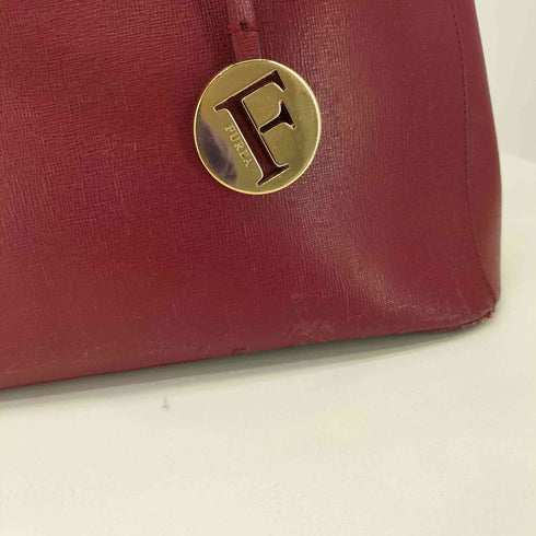 フルラ FURLA チャーム付 2way ハンドバッグ ボルドー メンズ