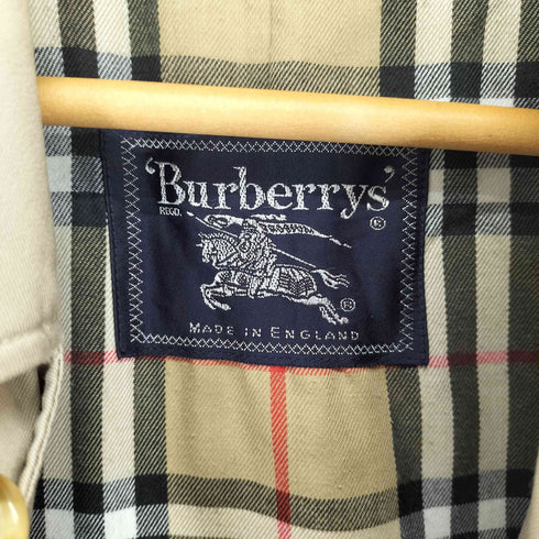 バーバリーズ BURBERRYS MADE IN ENGLAND 裏地ノバチェック 比翼ステンカラーコート メンズ