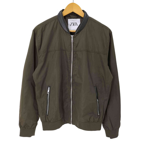 ザラ ZARA フェイクレザー切替 ブルゾン メンズ import:M