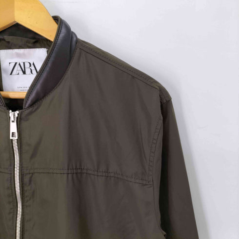 ザラ ZARA フェイクレザー切替 ブルゾン メンズ import:M