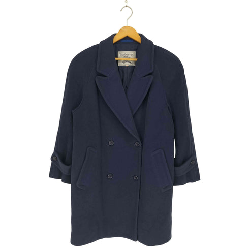 バーバリーズ BURBERRYS cashmere カシミヤ混 ウール ダブルハーフコート メンズ