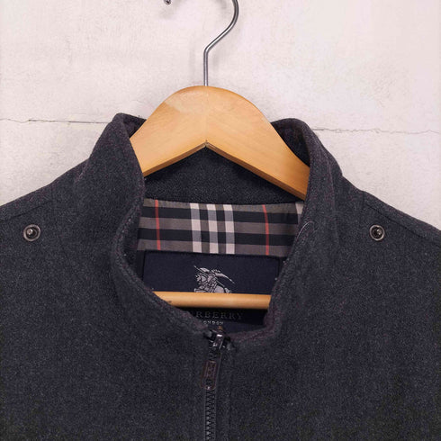 バーバリーロンドン BURBERRY LONDON 裏地チェックウールジップジャケット メンズ LL