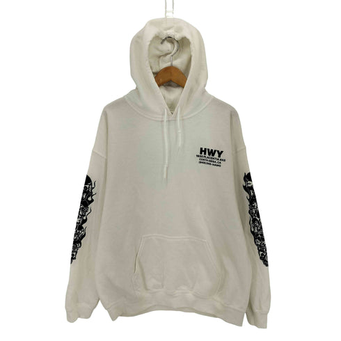 HWY Skull Flames Pullover Hoodie スカルスウェットパーカー メンズ L