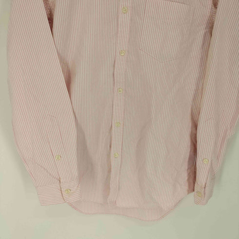 ラグビーラルフローレン Rugby Ralph Lauren 90-00S MFG.TDMK VINTAGE B.D. SHIRTINGS 裾ロゴ刺繍 ボタンダウン ストライプシャツ メンズ import:S
