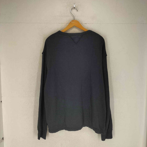 アルマーニジーンズ ARMANI JEANS ブランドロゴ刺繍 両Vガゼット スウェット メンズ import:L